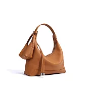 O-ni O-ni全新品精選優質頭層牛皮簡約時尚大牌平替款托特包(品質保證)(bag-6175) 棕色