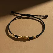 【HandStyle】手鍊 噴砂碎金質感編織紅繩開運轉運手鍊(23025) _紳士黑