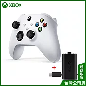XBOX無線控制器[台灣公司貨] - 冰雪白+XBOX 同步充電套件 - USB-C 接頭
