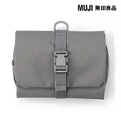 【MUJI 無印良品】聚酯纖維吊掛可拆收納包/灰白灰白/約12×18×4.5cm