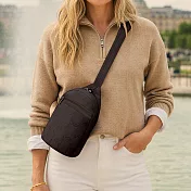 《TRAVELON》Runways雙層防盜斜背胸包 - 月影灰