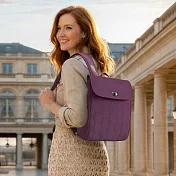 《TRAVELON》Runways雙層防盜後背包 - 黑莓紫