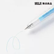 【MUJI 無印良品】可擦膠墨筆/淺藍0.38
