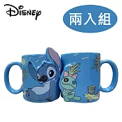 【日本正版授權】兩入組 史迪奇與醜ㄚ頭 馬克杯 340ml