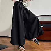 【AnZa】雙層有內裡褲裙燈籠褲花苞褲(2色) FREE 黑色