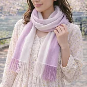 【日本ORIM今治毛巾】純棉輕透 流蘇今治薄圍巾 ‧ 若紫