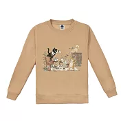 【MsMore】 森林系貓咪的下午茶派對長袖T恤(內刷毛)# 127111 S 棕色