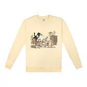 【MsMore】 森林系貓咪的下午茶派對長袖T恤# 127112 S 黃色