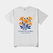 【MsMore】 《自訂款》海岸罌粟花海藻圓領T恤# 127141 S 白色