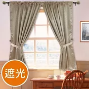 棉花田【凱琳】素色壓花穿掛兩用遮光窗簾-古金色(270x165cm) 古金色