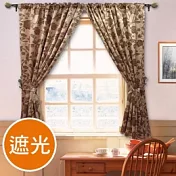 棉花田【法爾】印花仿麂皮穿掛兩用遮光窗簾-(270x165cm)