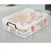 《透視鏡》強固加厚型掀蓋 整理箱(31L)4入 透明