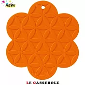 【LE CASSEROLE】花開富貴矽膠止滑隔熱墊(甜橙橘)