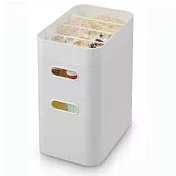 《白事達》方形可疊收納盒6入組(附隔板) 白色