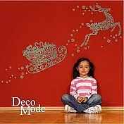 DecoWall 圖像壁貼 ◆ 聖誕麋鹿雪橇二件組