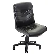 GXG 短背皮面 無扶手電腦椅 TW-1008E黑色