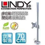 LINDY 林帝 臺灣製 短旋臂式螢幕支架+70cm開孔式支桿 組合40963+40695