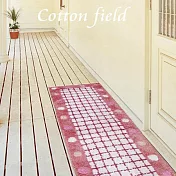 棉花田【點點-粉紅】純棉提花走道毯(45x135cm)