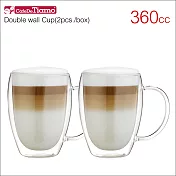 Tiamo 有把雙層玻璃杯(2入) 360cc (HG2341)