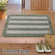 棉花田【華爾特】純棉提花踏墊-綠色(50x80cm)