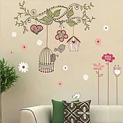 時尚壁貼 - 鳥語花香