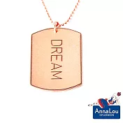 【Anna Lou OF LONDON】倫敦品牌 Inspirational Tag 優雅字墜 DREAM 項鍊~玫瑰金
