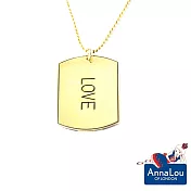 【Anna Lou OF LONDON】倫敦品牌 Inspirational Tag 優雅字墜 LOVE 項鍊~亮金