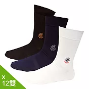 【老船長】OL白領階級紳士絲光襪-12雙入 黑色