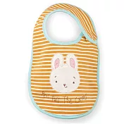 美國Bunnies By The Bay海灣兔，小兔純棉圍兜-蘿蔔橘，“Peas Pass The Carrots” Bib-Orange Stripe