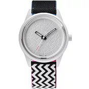 Q&Q SmileSolar 013 太陽能錶-銀格粉/40mm