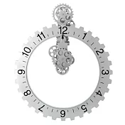 超大齒輪璧面掛鐘54cm白銀