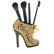 【Galatea葛拉蒂】高跟鞋刷具收納筒(豹紋金)
