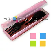 【繽紛生活】炫彩三件式環保餐具(筷子/湯匙/叉子(附收納盒))_炫彩綠