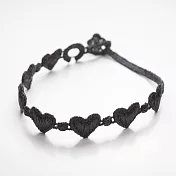 義大利精品Cruciani編織手環-心心相印系列深灰色