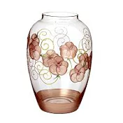 Madiggan手工彩繪玻璃玫瑰大花瓶-粉紅色
