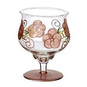 Madigan手工彩繪玻璃玫瑰蠟燭瓶-粉紅色