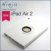 【東京御用Ninja】iPad Air 2新iPad第六代專用360度調整型站立式保護皮套(白色)