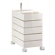 Magis 360 Container 滾輪五層置物櫃 (亮白)