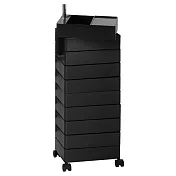 Magis 360 Container 滾輪十層置物櫃 (亮黑)