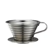 Tiamo K02不鏽鋼濾杯組(砂光)-附量匙.滴水盤 (2-4杯份) HG5050