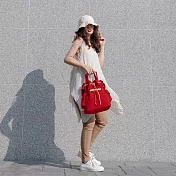 satana -小抽繩水桶包 - 中國紅