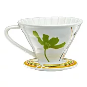 Tiamo V02陶瓷咖啡濾杯組-附量匙.滴水盤(綠色)HG5547G