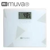 muva健康幾何學BMI電子體重計(典雅白)