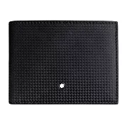 萬寶龍碳纖維紋牛皮6卡短夾