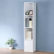 《Homelike》現代風四格單門置物櫃(三色)純白色