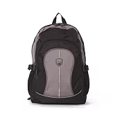 戶外休閒 輕量防潑水後背包 (黑/灰) 18-042