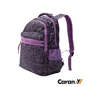 CARANY 卡拉羊 20L 時尚休閒大容量輕量後背包 書包 雙肩包 (黑色紫線條) 58-0002D4