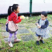 【DUAL STYLE】復古小花蛋糕圍裙(小孩)紅色小花(BE)