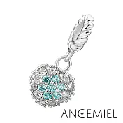 Angemiel安婕米 925純銀珠飾 心漾光芒 吊飾 (藍)