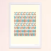 【摩達客】西班牙知名插畫家Judy Kaufmann藝術創作海報掛畫裝飾畫 (附Judy本人簽名)(含木框)動物群